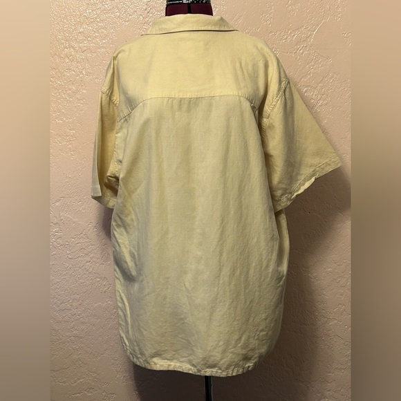 Ralph Lauren Chaps Cream Linen-Cotton Shirt - Picture 3 of 6